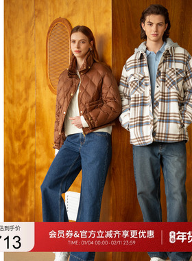 GUESS男士时尚撞色格纹含羊毛夹克外套-M4PN62W55R0