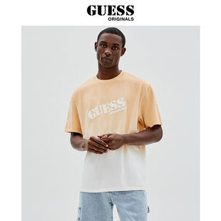 男女同款 拼色圆领短袖 Originals GUESS T恤M2GP02K9Y40