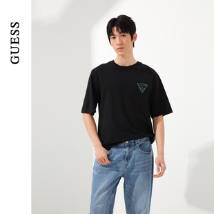 T恤 logo纯色百搭短袖 MO2K9404K 设计款 GUESS男女同款