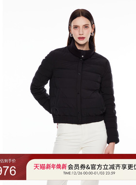 GUESS女士都市时尚百搭鹅绒翻领绗缝羽绒服-YO4W5869