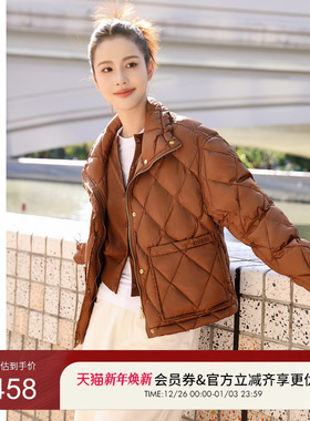 GUESS女士时尚百搭金属纽扣立领羽绒服-Q4PN26W55R0