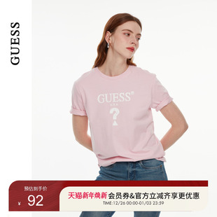 T恤 撞色短袖 YO2K9412K 简约百搭logo款 GUESS女士经典