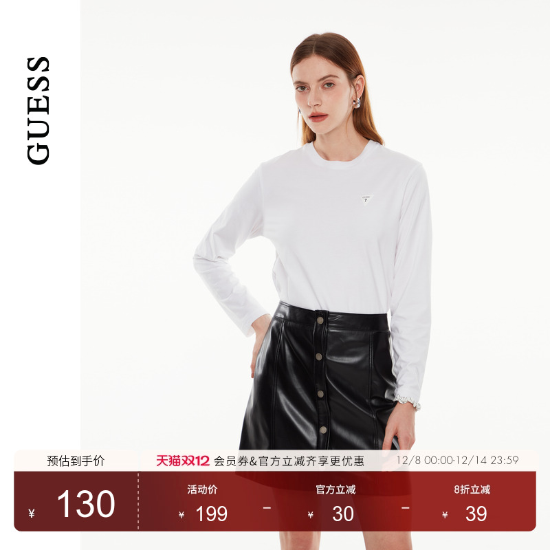 GUESS经典版型舒适长袖T恤