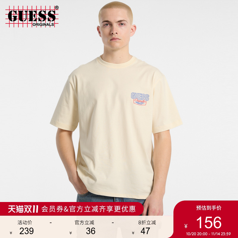 GUESSOriginals潮酷LOGO短袖T恤