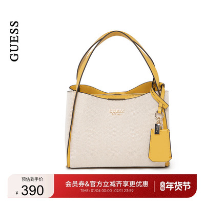 GUESS女士潮流简约风通勤百搭大容量托特包-AG966205