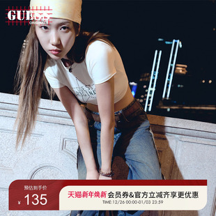 T恤 短袖 W4YP23KA0Q1 女士logo款 GUESSOriginals