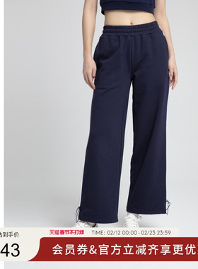 GUESS女士撞色织带休闲松紧运动卫裤-W4PD1TK2Q40