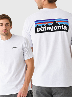 Patagonia P-6 Logo Responsibili巴塔春夏户外环保混纺T恤38504