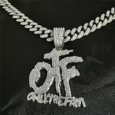 11年老店嘻哈满钻字母古巴项链