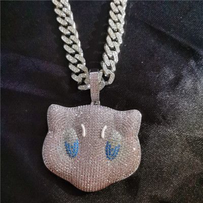 alwaysme男满钻卡通吊坠项链