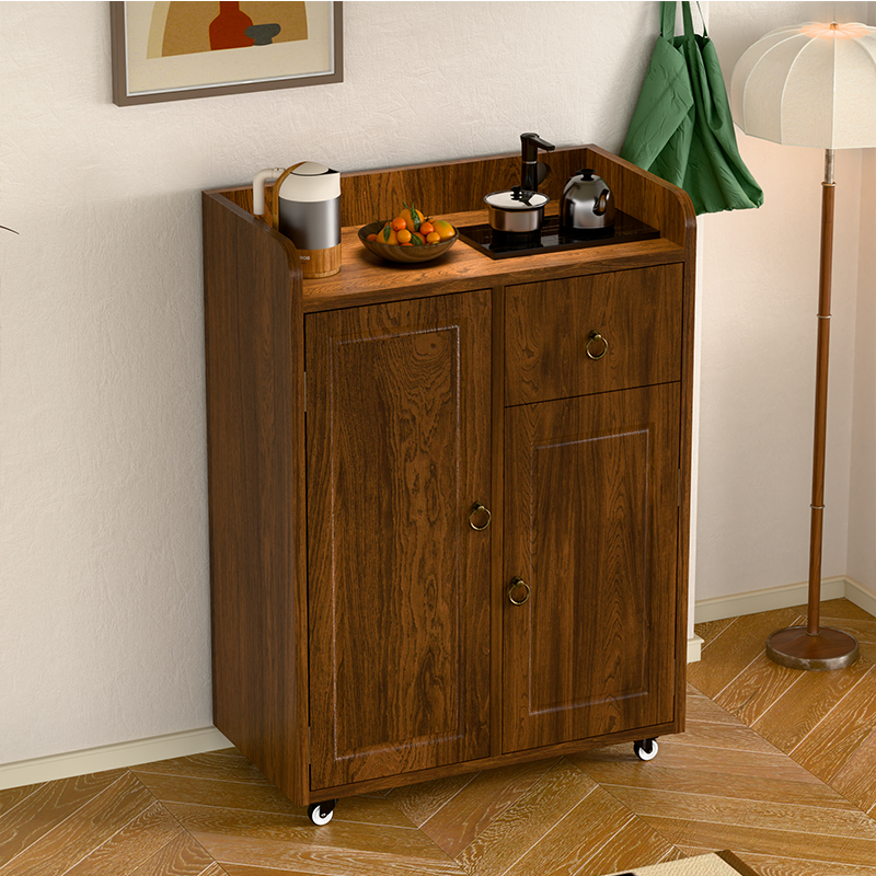 中古风实木餐边柜一体靠墙茶水柜