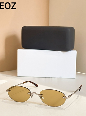 VEHL Cleo休闲金属包边椭圆形方形墨镜金属太阳眼镜男女款