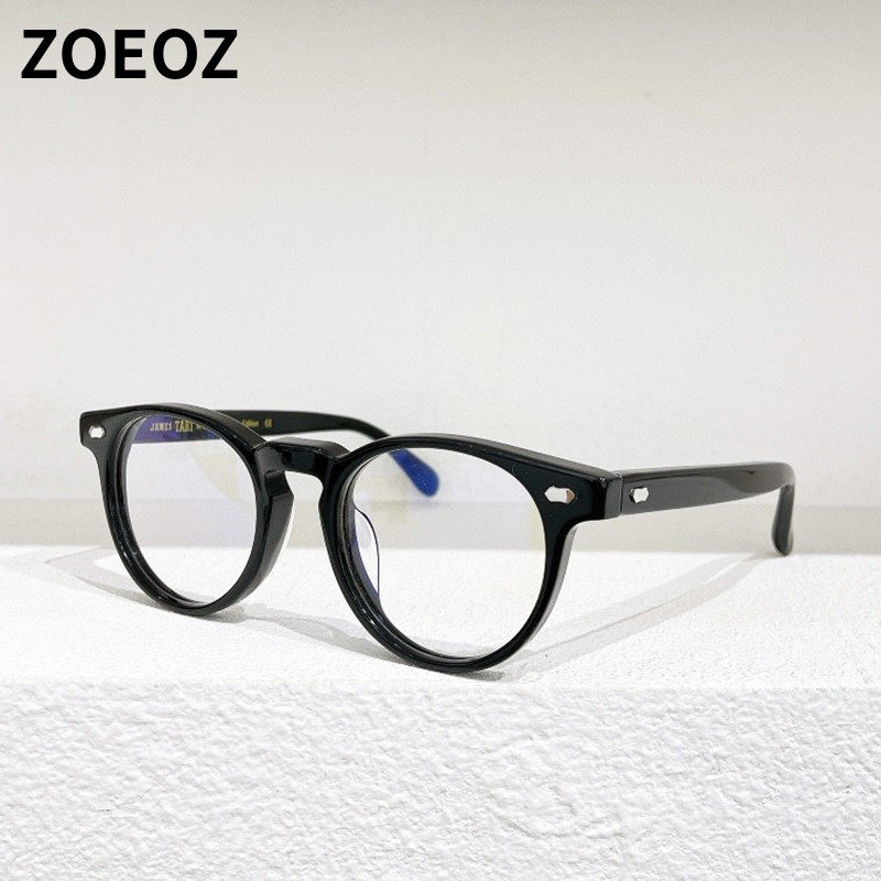 JAMES TART 505 个性款圆形镜框豹纹色近视眼镜框男女款板材镜架