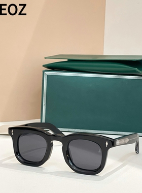 jmm DEVAUXE复古方形太阳眼镜男女潮款板材醋酸纤维中大脸墨镜