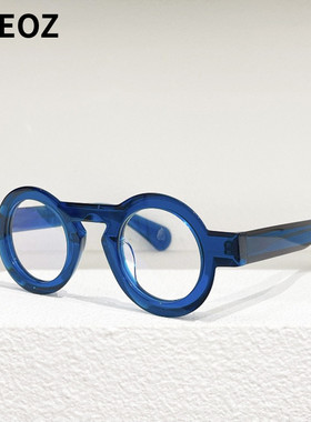THEO Mille84 复古大框圆形近视眼镜框男女款板材粗框大脸镜架