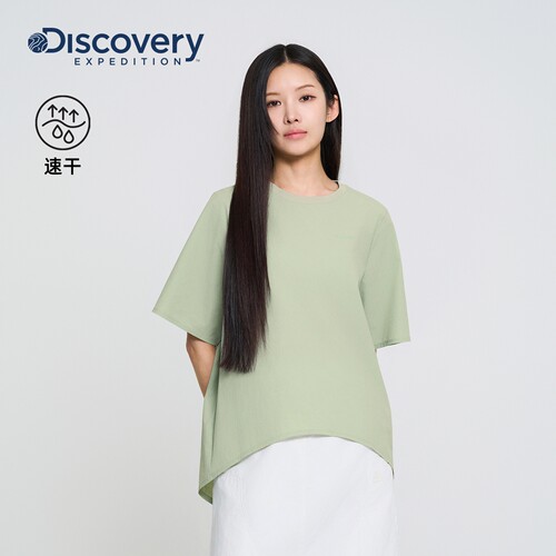 Discovery探索户外运动速干抗异味开叉T恤女士26夏季新品RSC2