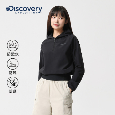Discovery户外徒步套头帽衫女