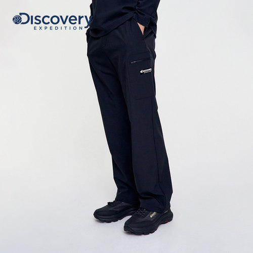 Discovery探索秋冬户外运动工装长裤百搭舒适直筒运动裤男