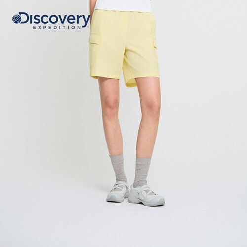 Discovery探索户外山系运动训练泡泡纱工装短裤女26夏季新品SP74