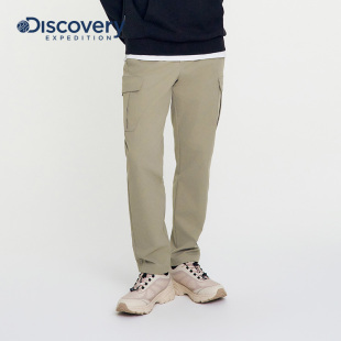 Discovery探索秋冬户外运动日常舒适锥形收腿工装裤男
