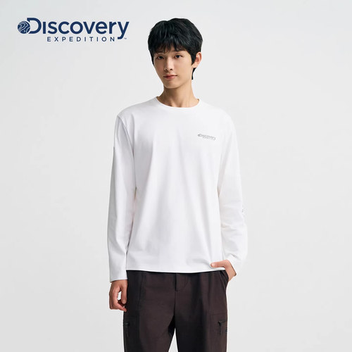檀健次同款Discovery探索户外运动徒步套头长袖T恤男士春秋