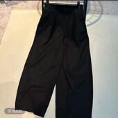 裤 女垂坠感高级宽松直筒显瘦通勤百搭休闲西装 阔腿裤 黑色高腰西装