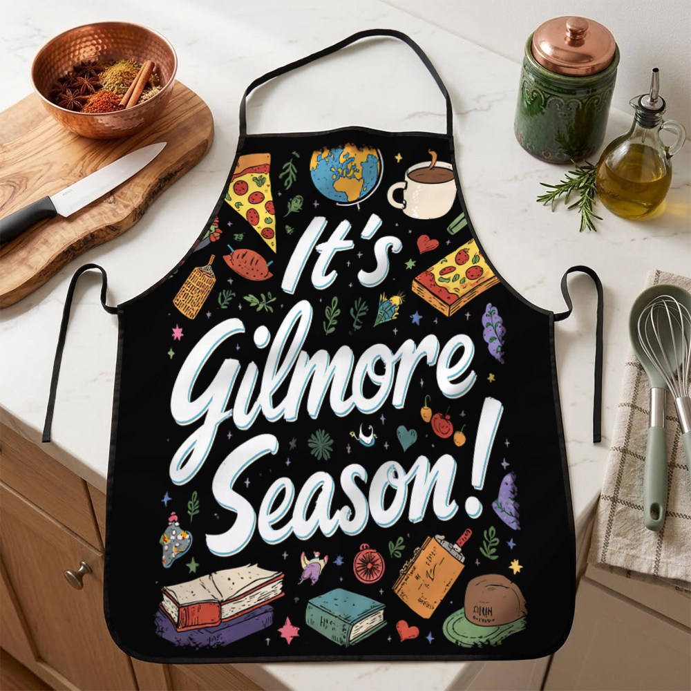 防水涤棉复古卡通Gilmore Season厨房围裙防油耐脏