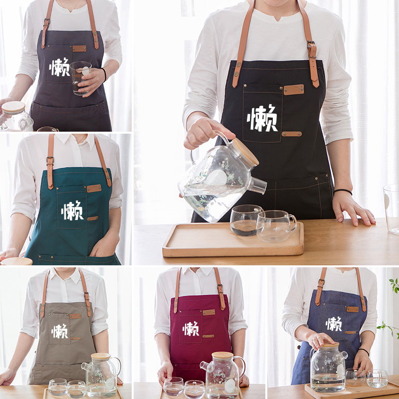 厨房做饭画室时尚工作服无袖围裙
