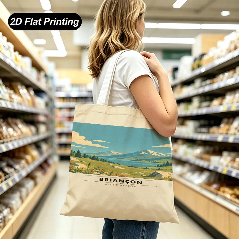 婉约帆布野餐包拍客布里扬松高山草甸街角画报塞纳河畔洗后不缩水