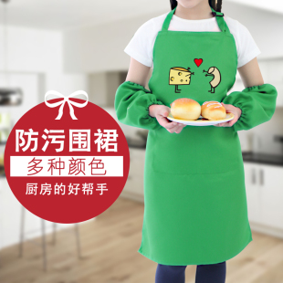 韩版男女儿童防污绘画画衣小孩玩沙衣陶艺手工课书法无袖围裙