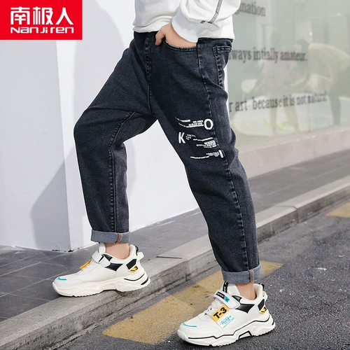 Осенние джинсы для мальчиков, летние тонкие детские трендовые штаны для отдыха, подходят для подростков