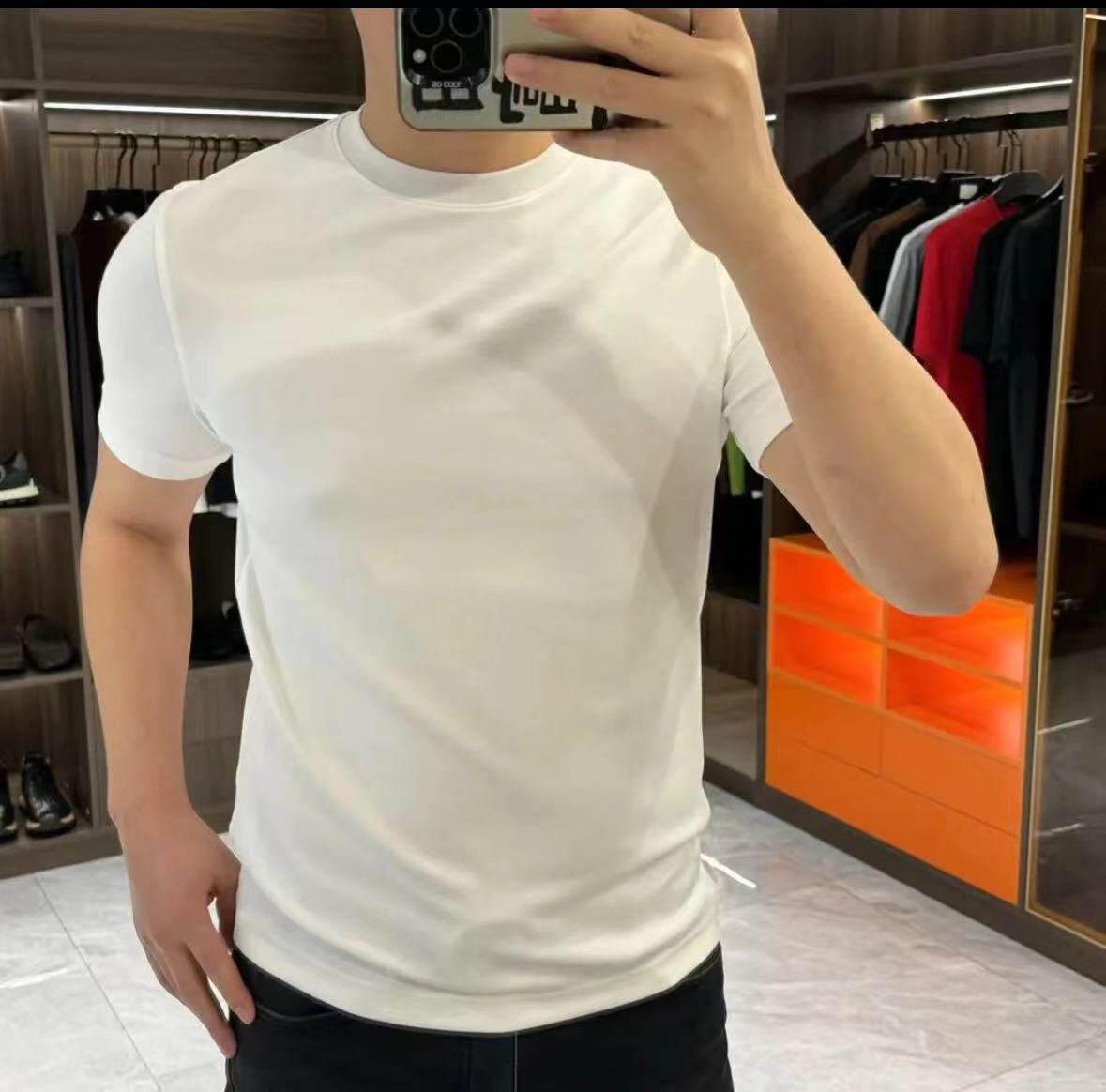 秋冬新款2024男装短袖潮流简约时尚休闲净版韩版男士T恤半袖打底