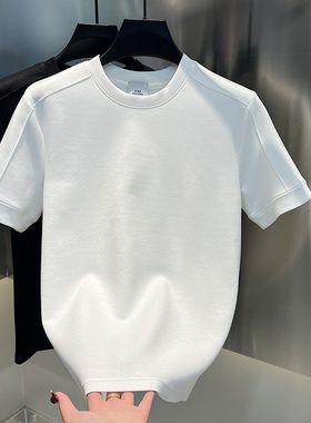 2025春夏男士简约净版圆领T恤潮流纯色半袖打底经典时尚男装
