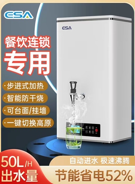 Esa速溶热水分步锅炉商用全自动奶茶店咖啡厅大容量电热水锅炉