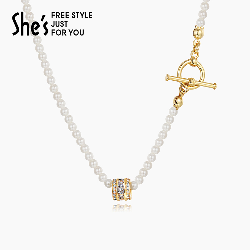 she’sshe珍珠项链锁骨链