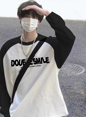 SIMWOOD简木男装男士2026长袖t恤纯棉宽松情侣上衣女休闲潮牌卫衣