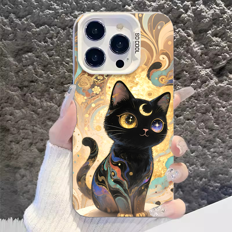 适用于小米17promax手机壳xiaomi鎏金招财黑猫15sPro新款mi敦煌新中式14国潮男女13小众高级感彩银防摔保护套