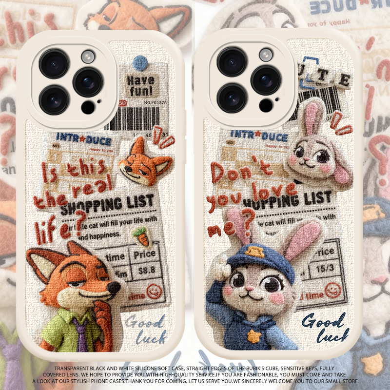 适用于oppofindx9pro手机壳FINDx8ultra毛绒尼克朱迪X7情侣一对6卡通可爱3男女小众高级感全包防摔小羊皮软套