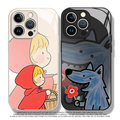 适用荣耀500手机壳magic8pro小红帽大灰狼WIN RT新款玻璃400情侣一对300男女200/x70/100/7/90gt华为80/60/50