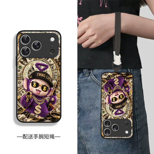 美式复古天线宝宝适用于iPhone18promax手机壳苹果17新款18pro液态玻璃15带挂绳14小众高级感13防摔air保护套