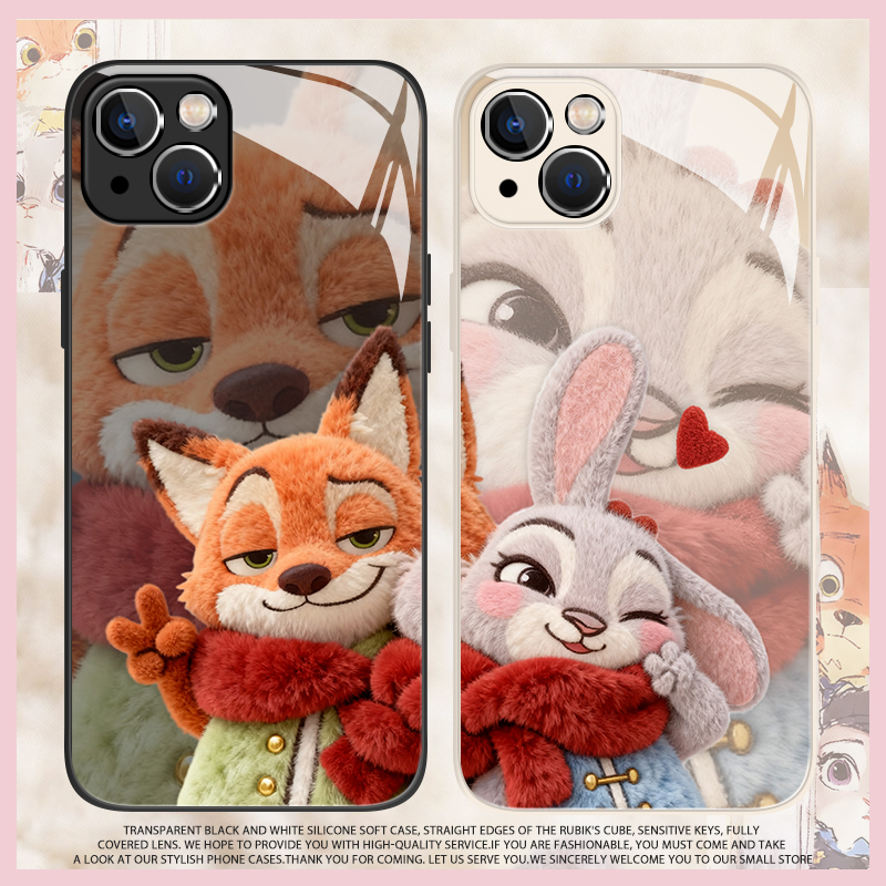 毛绒围巾尼克朱迪手机壳