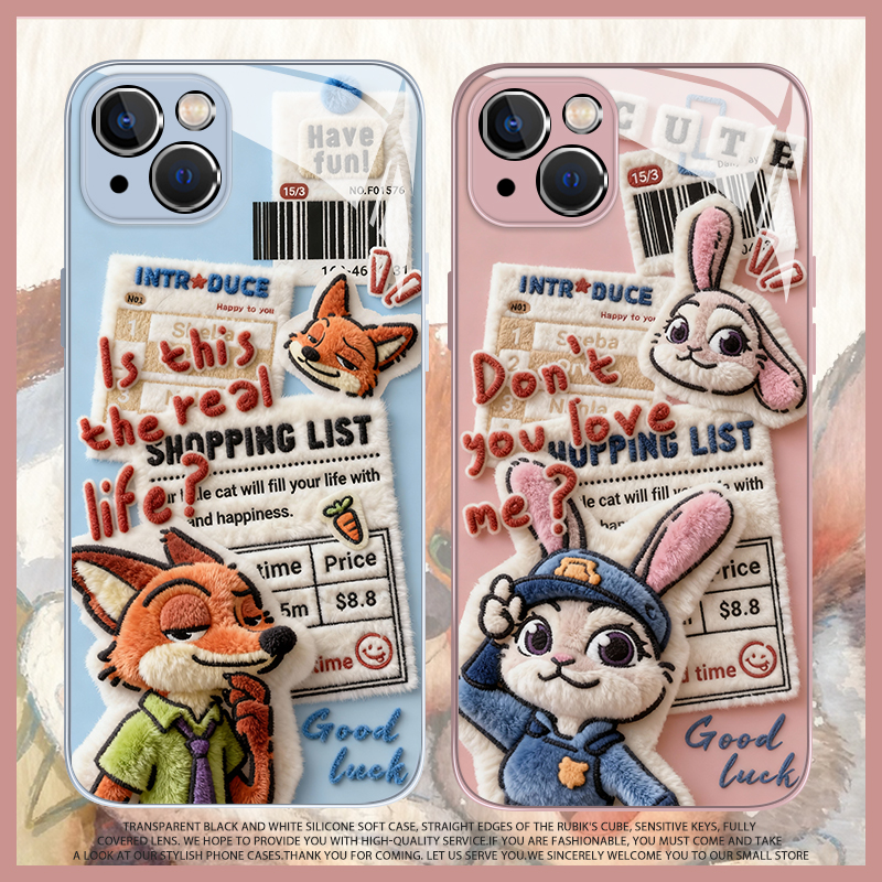 适用于IQOO15手机壳vivoiqoo13pro毛绒尼克朱迪12新款11S情侣一对10卡通可爱9小众高级感8玻璃防摔7传奇版男