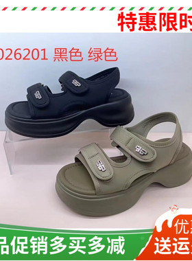 香香莉26201厚底女新款百搭魔术贴松糕运动休闲沙滩罗马鞋2024夏