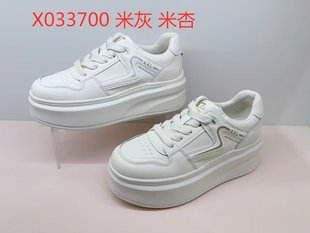 2026春季 增高百搭休闲运动鞋 新款 女鞋 33700厚底小白鞋 香香莉女鞋