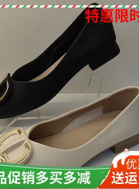 香香莉女鞋 2024 秋季新款浅口方头低跟平跟女鞋浅口单鞋 27015