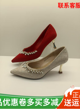 香香莉2025秋季新款细跟新娘鞋秀禾服婚纱性感女婚鞋女单鞋D30610