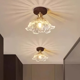 26新款 中古风LED水晶灯阳台灯过道灯走廊灯入户夜灯玄关灯吸顶灯