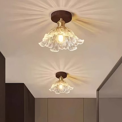 26新款中古风LED水晶灯阳台灯过道灯走廊灯入户夜灯玄关灯吸顶灯