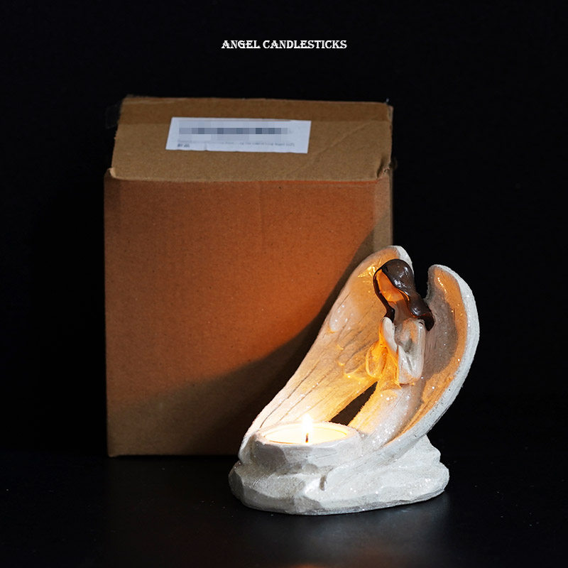 出口欧式创意天使造型蜡烛烛台树脂工艺品家居装饰摆件氛围感礼物