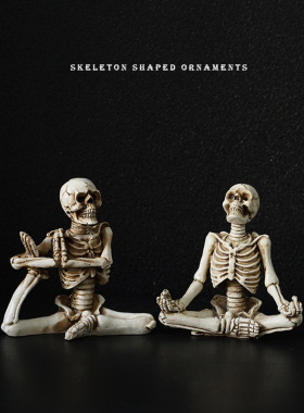 北欧树脂骷髅人物摆件